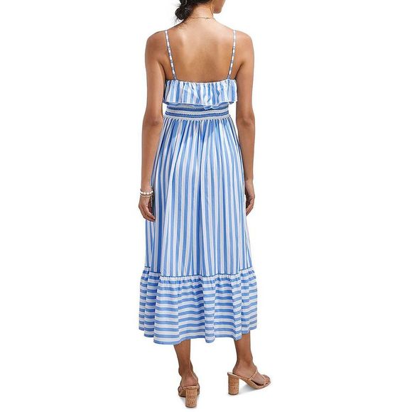 Vineyard Vines Womens Blue Tiered Stretch Striped Sundress NWOT - Picture 2 of 3